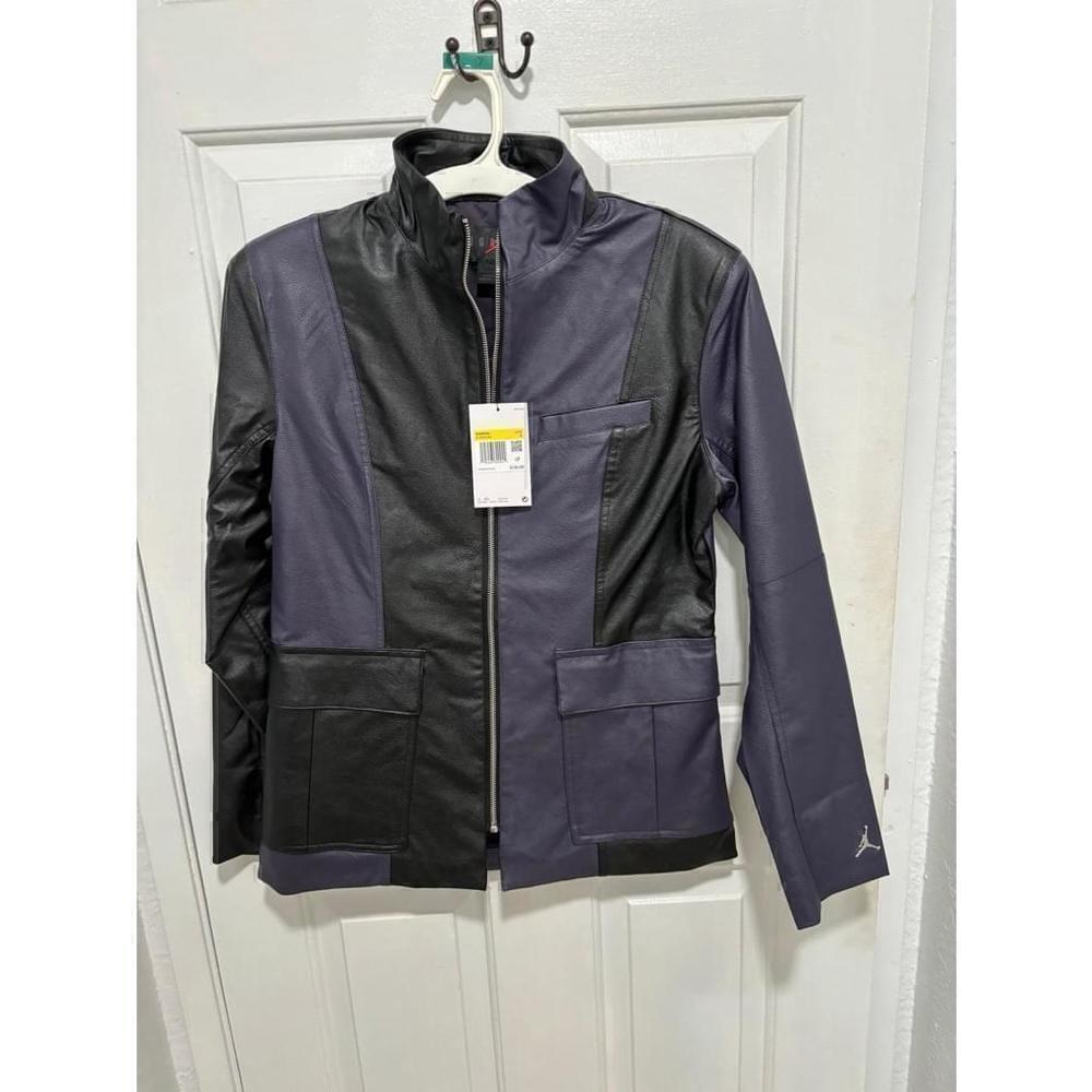 Jordan leather jacket women purple black